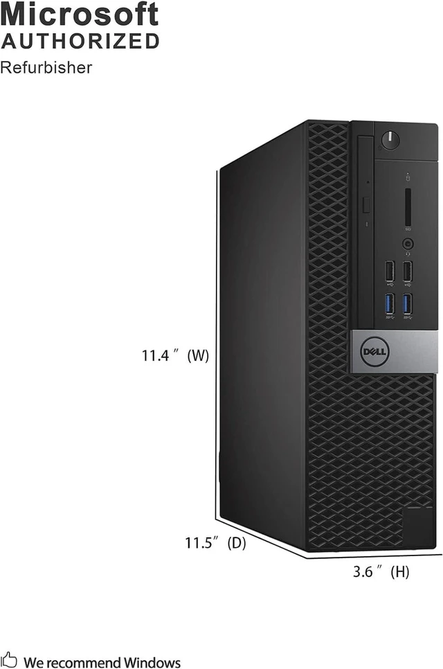 Alt view image 3 of 5 - Dell OptiPlex 3040 Small Form Factor Desktop Computer, Core i3-6100 up to 3.7GHz, 8GB RAM, 256GB Solid State Drive, Windows 11 Pro