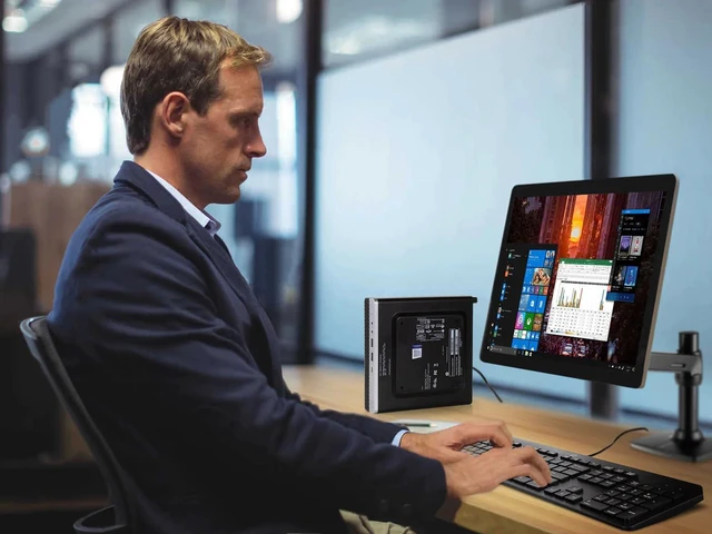 Alt view image 7 of 7 - HP EliteDesk 800G3 Mini Form Factor Desktop Computer, Core i5-6500T up to 3.1GHz, 8GB DDR4, 256GB Solid State Drive, Windows 11 Pro