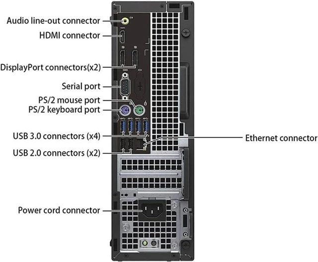 Alt view image 4 of 6 - Dell OptiPlex 5040 Small Form Factor Desktop Computer, Core i5-6500T up to 3.1GHz, 8GB RAM, 256GB Solid State Drive, Windows 11 Pro