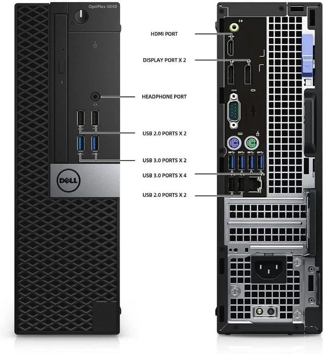 Alt view image 3 of 6 - Dell OptiPlex 5040 Small Form Factor Desktop Computer, Core i5-6500T up to 3.1GHz, 8GB RAM, 256GB Solid State Drive, Windows 11 Pro