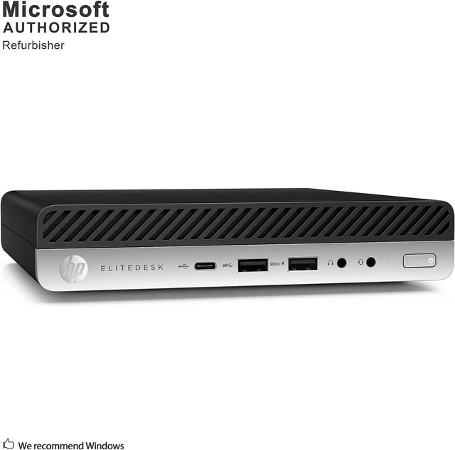 Alt view image 2 of 7 - HP EliteDesk 800G3 Mini Form Factor Desktop Computer, Core i5-6500T up to 3.1GHz, 16GB DDR4, 512GB Solid State Drive, Windows 11 Pro