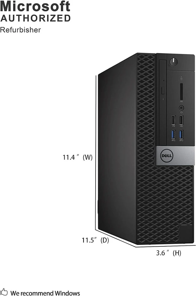 Alt view image 3 of 5 - Dell OptiPlex 7040 Small Form Factor Desktop Computer, Core i7-6700 up to 4.0GHz, 16GB DDR4, 512GB Solid State Drive, Windows 11 Pro