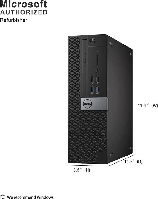 Alt view image 4 of 5 - Dell OptiPlex 7040 Small Form Factor Desktop Computer, Core i7-6700 up to 4.0GHz, 16GB DDR4, 512GB Solid State Drive, Windows 11 Pro