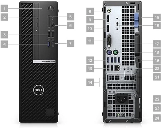 Alt view image 3 of 6 - Dell OptiPlex 7090 Small Form Factor Desktop Computer, Core i7-10700 up to 4.8GHz, 32GB DDR4, 512GB Solid State Drive, Windows 11 Pro