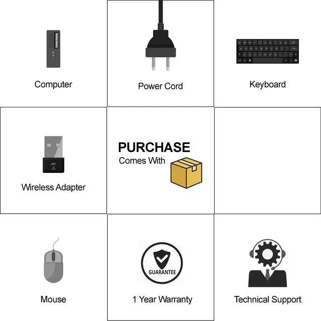 Alt view image 7 of 7 - Grade A HP EliteDesk 800 G1 Desktop Mini PC, Intel Quad Core I5-4590T 2.0Ghz, 8G DDR3, 256G SSD, DP, 4K Support, WiFi, Keyboard & Mouse, Windows 10 Pro 64 Bit-Multi-Language(EN/ES/FR)