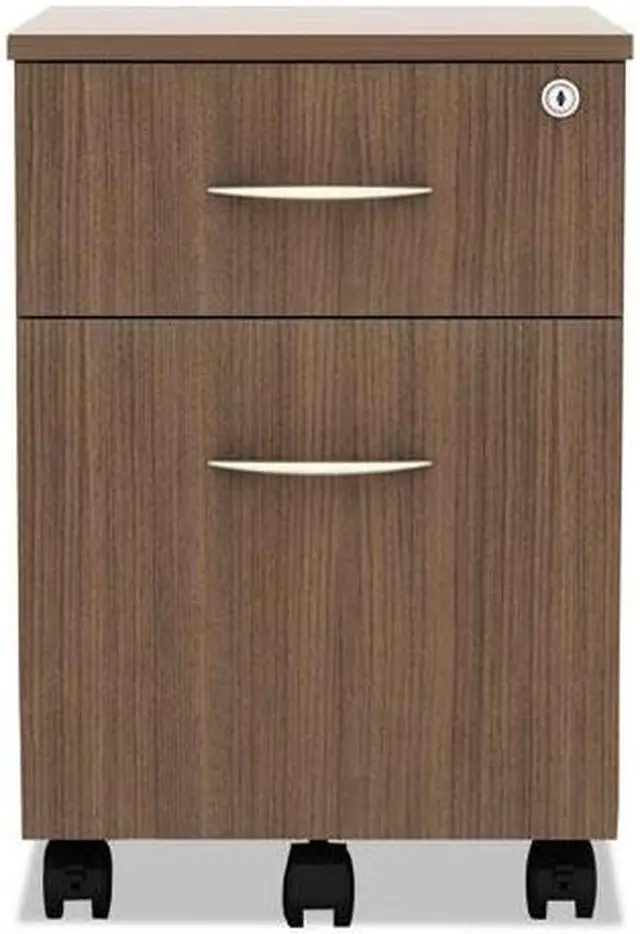 Alt view image 6 of 15 - Alera Valencia Series Mobile File Pedestal 15.88w x 19.13d x 22.88h Walnut