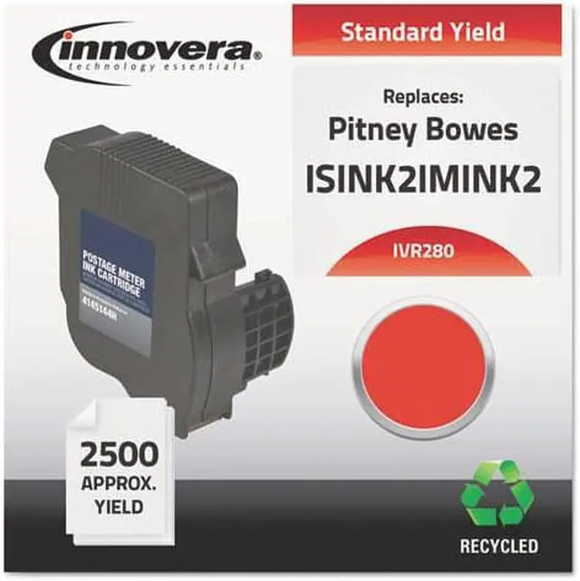 Alt view image 3 of 13 - Innovera Remanufactured Hasler IMINK2 (IM-280) Postage Meter Ink Red