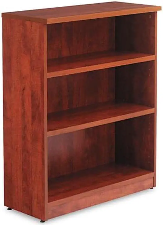 Alt view image 5 of 15 - Alera Valencia Series Bookcase, Three-Shelf, 31 3/4w x 14d x 39 3/8h, Med Cherry