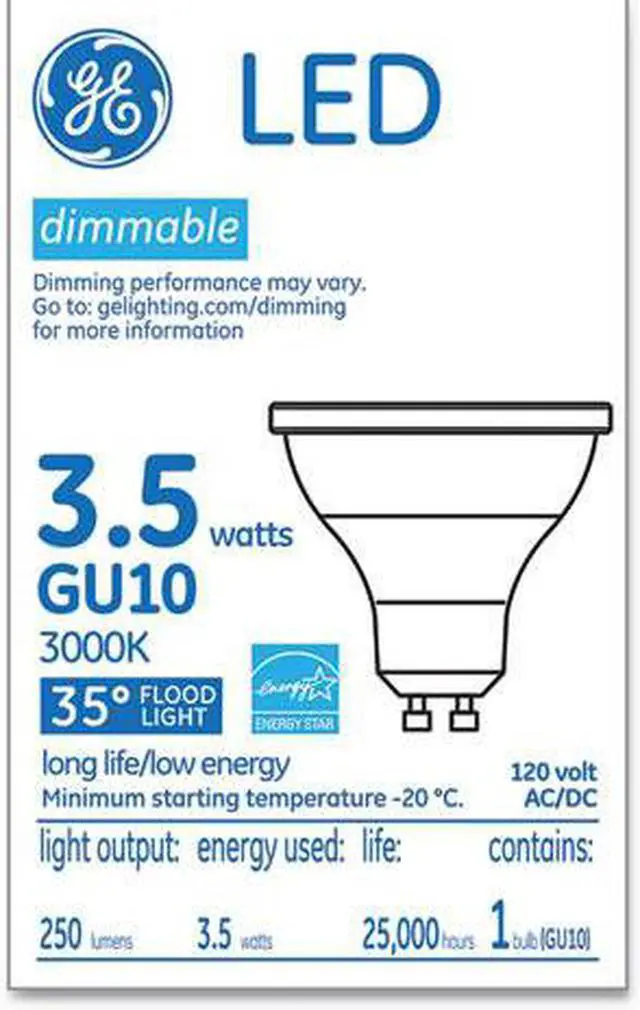 Alt view image 2 of 12 - GE 37114 - LED4D/GU1083035 MR16 Flood LED Light Bulb