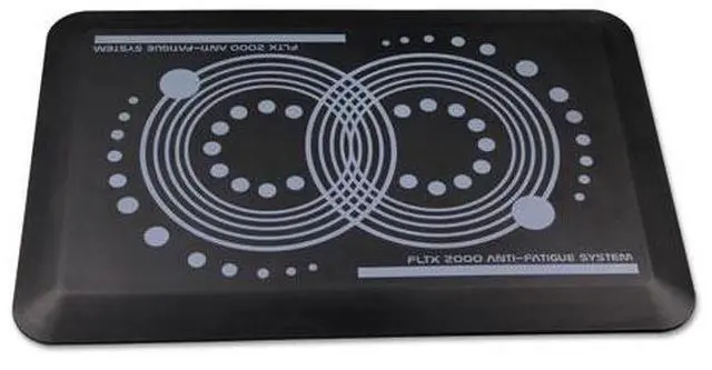 Alt view image 4 of 20 - Floortex AFS-TEX 2000 Anti-Fatigue Mat Rectangle 16"x24", Midnight Black