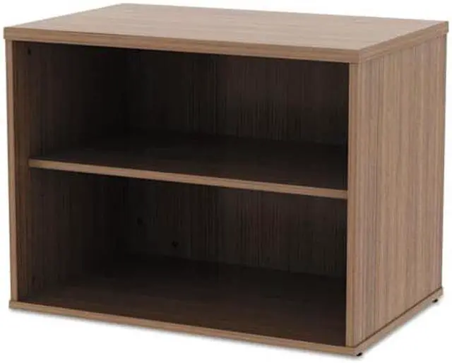 Alt view image 8 of 20 - Alera Open Office Low Storage Cabinet Credenza 29 1/2 x 19 1/8x 22 7/8 Walnut LS593020WA