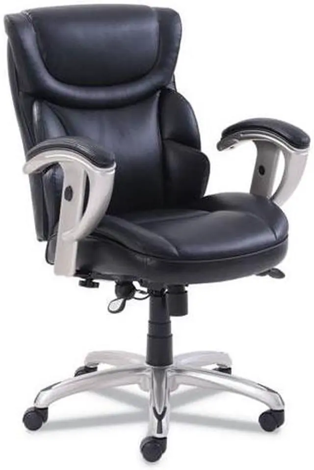 Main image of SertaPedic Emerson Task Chair  Supports up to 300 lbs.  Black Seat/Black Back