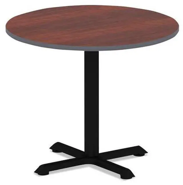 Alt view image 3 of 12 - Reversible Laminate Table Top, Round, 35 1/2 dia., Medium Cherry/Mahogany