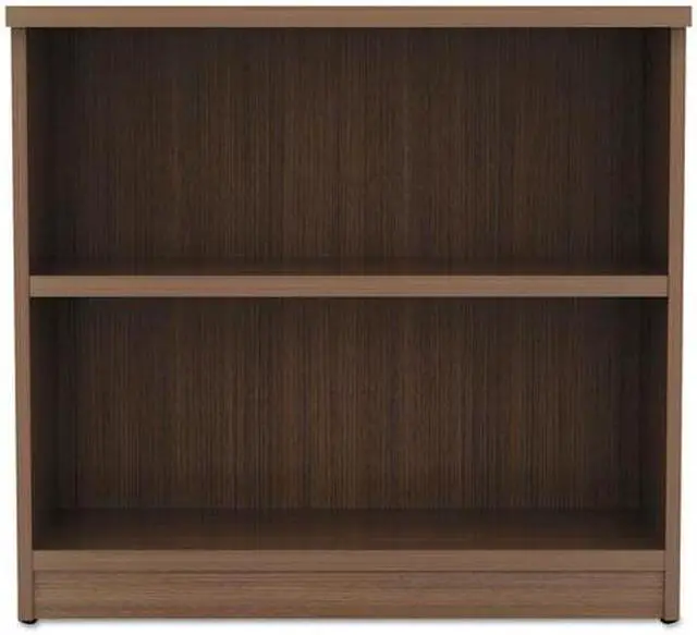 Alt view image 6 of 20 - Alera - VA633032WA - Alera Valencia Series Bookcase, Two-Shelf, 31 3/4w x 14d x 29 1/2h, Modern Walnut