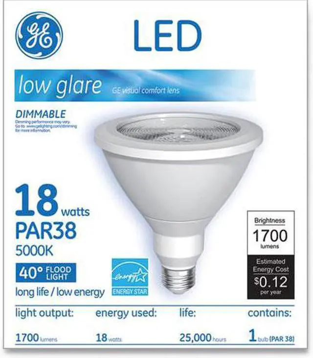 Alt view image 3 of 5 - GE 65731 - LED18D38OW385040 PAR38 Flood LED Light Bulb