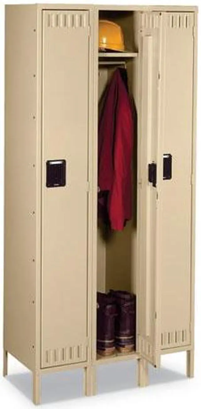 Alt view image 6 of 8 - Sixteen Box Compartments & Coat Bar, 72w X 18d X 72h, Sand