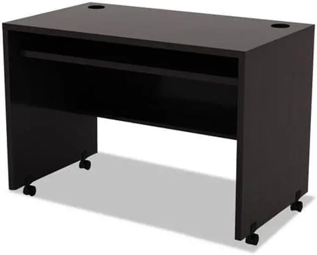 Alt view image 4 of 17 - Alera Valencia Series Mobile Workstation Desk, 41 3/8 X 23 5/8x 29 5/8, Espresso