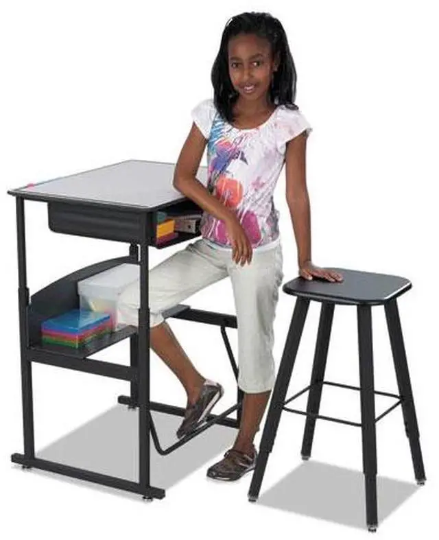 Alt view image 6 of 12 - Safco AlphaBetter Sitting Stool 1205BL