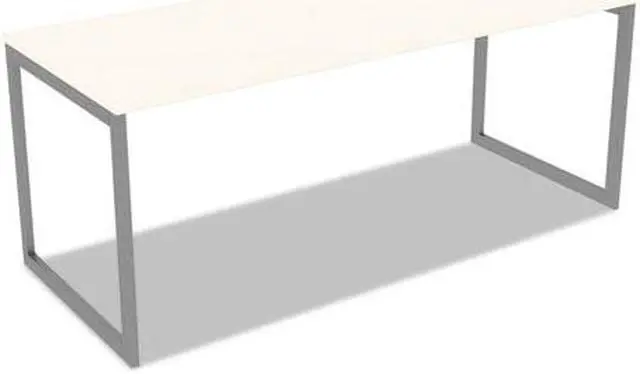 Alt view image 4 of 20 - Alera Open Office Desk Series Adjustable O-Leg Desk Base 30" Deep Silver