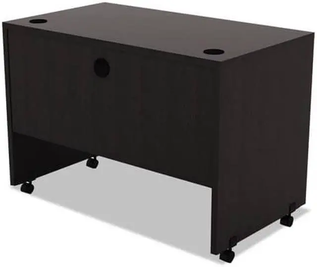 Alt view image 2 of 17 - Alera Valencia Series Mobile Workstation Desk, 41 3/8 X 23 5/8x 29 5/8, Espresso