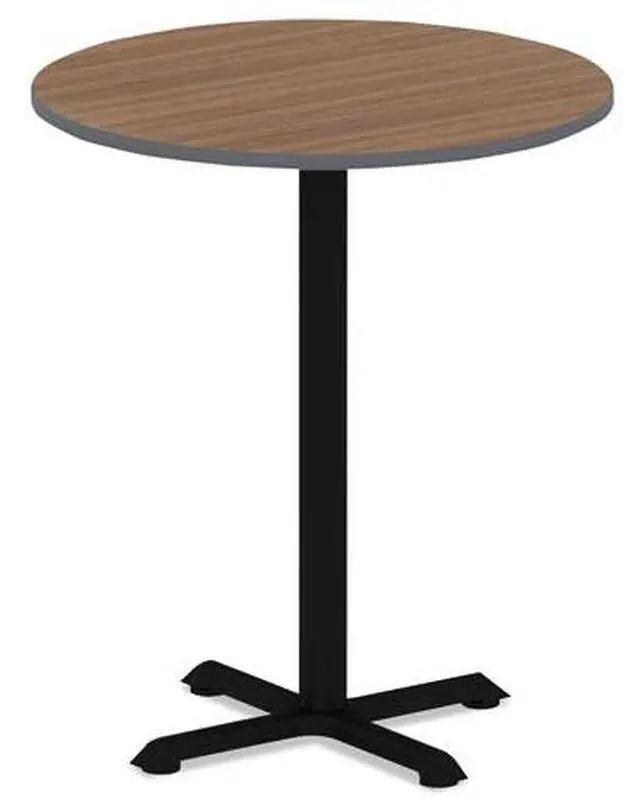 Alt view image 2 of 11 - Alera Reversible Laminate Table Top Round 35 3/8wx35 3/8d Espresso/Walnut