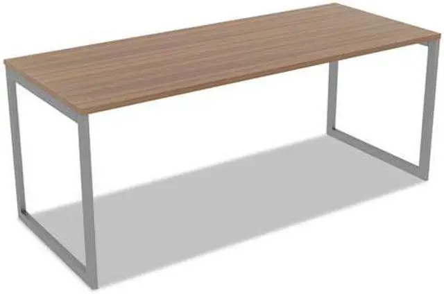 Alt view image 2 of 20 - Alera Open Office Desk Series Adjustable O-Leg Desk Base 30" Deep Silver