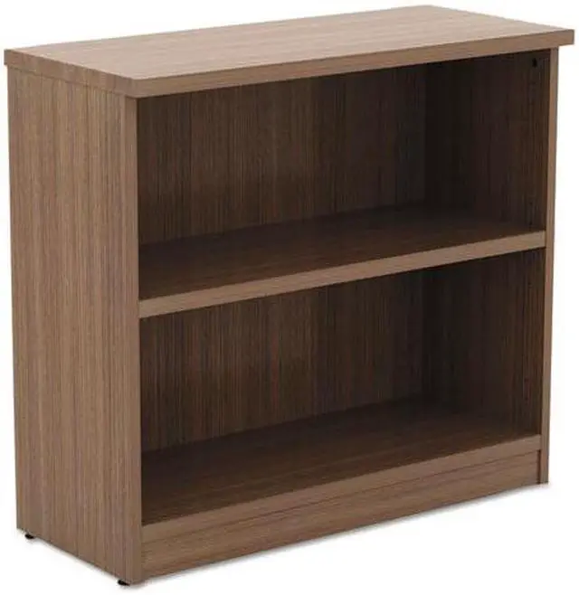 Alt view image 5 of 20 - Alera - VA633032WA - Alera Valencia Series Bookcase, Two-Shelf, 31 3/4w x 14d x 29 1/2h, Modern Walnut