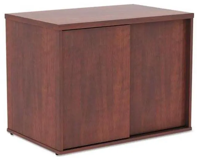 Alt view image 2 of 20 - Alera Open Office Low Storage Cabinet Credenza, 29 1/2 X 19 1/8x 22 7/8, Cherry