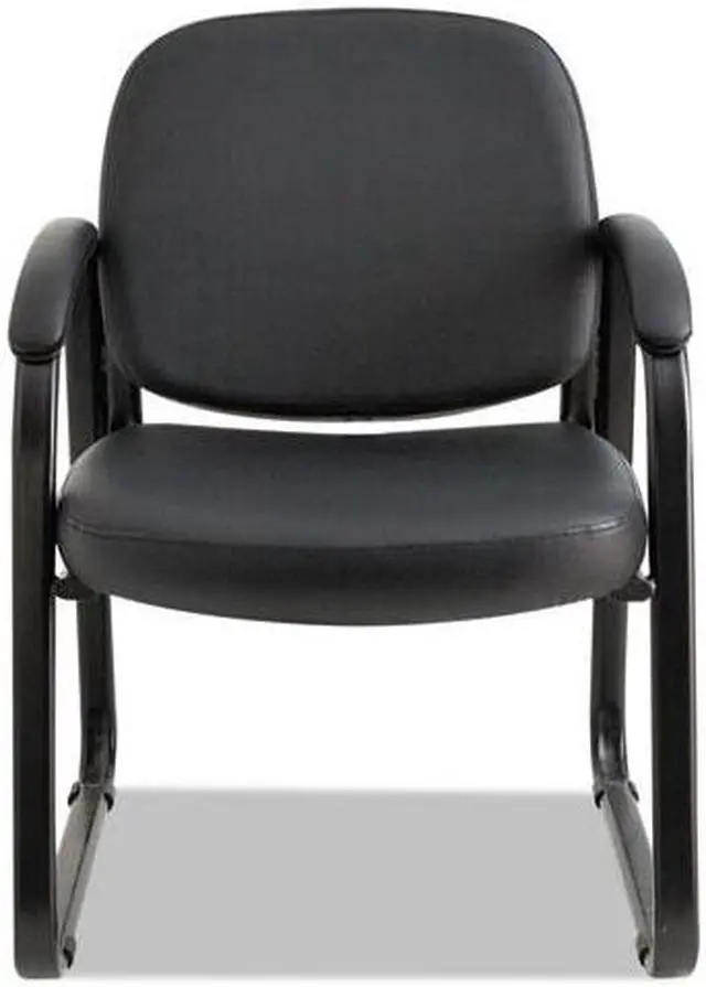 Alt view image 8 of 20 - Alera Genaro Series Sled Base Guest Chair Black Vinyl RL43C16