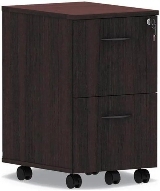 Main image of Alera Valencia Series Mobile File/File Pedestal, 15 3/8 x 20 x 26 5/8, Mahogany