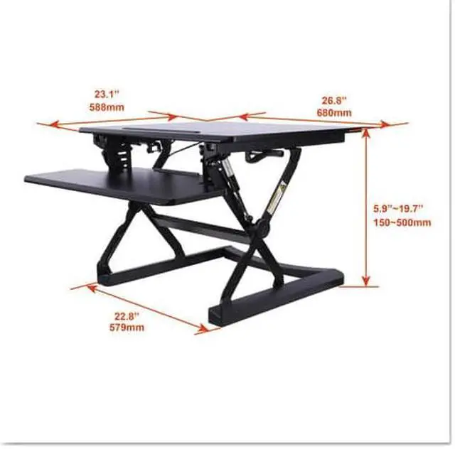 Alt view image 4 of 20 - Alera AdaptivErgo Sit-Stand Lifting Workstation 26 3/4 x 31 x 19 5/8 Black