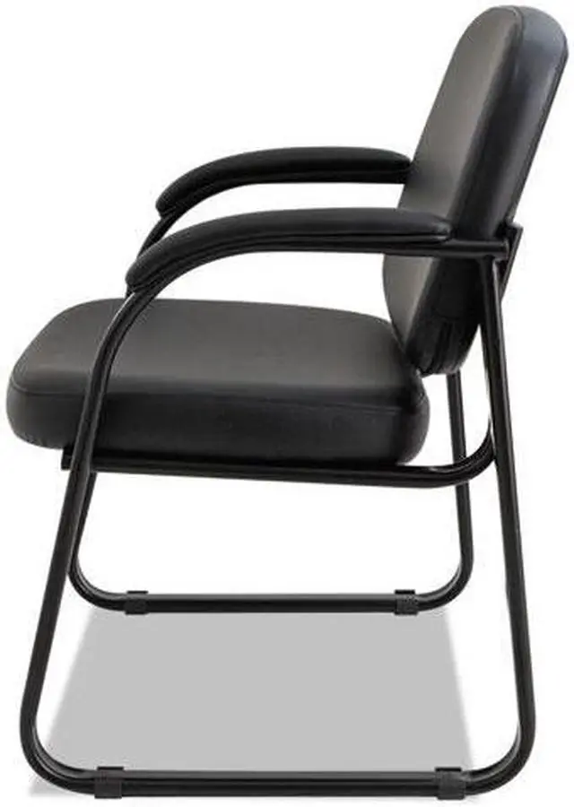 Alt view image 6 of 20 - Alera Genaro Series Sled Base Guest Chair Black Vinyl RL43C16