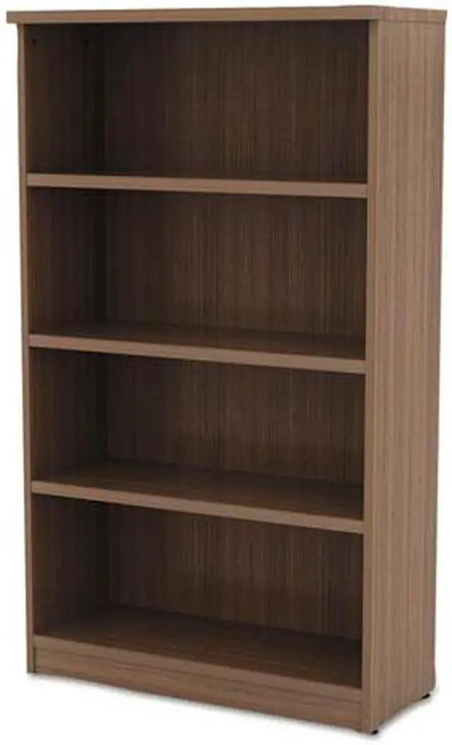 Alt view image 6 of 20 - Alera - VA635632WA - Alera Valencia Series Bookcase, Four-Shelf, 31 3/4w x 14d x 55h, Modern Walnut