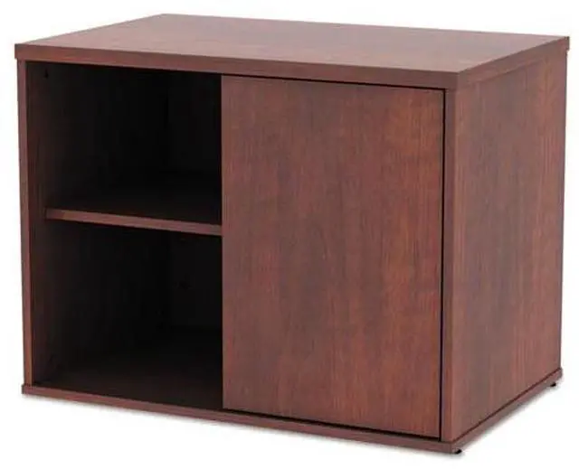 Alt view image 4 of 20 - Alera Open Office Low Storage Cabinet Credenza, 29 1/2 X 19 1/8x 22 7/8, Cherry