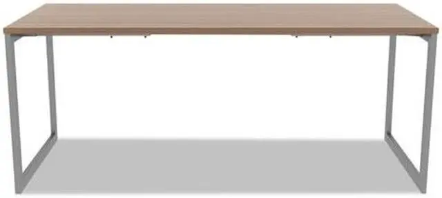 Alt view image 5 of 20 - Alera Open Office Desk Series Adjustable O-Leg Desk Base 30" Deep Silver