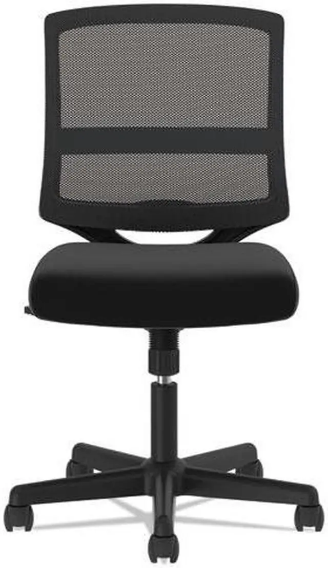Alt view image 3 of 5 - HON ValuTask Mid-Back Mesh Task Chair, Armless Black Mesh Computer Chair (HVL206)