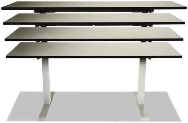 Alt view image 6 of 20 - 2-Stage Electric Adjustable Table Base, 27 1/4" To 47 1/4" High, Gray