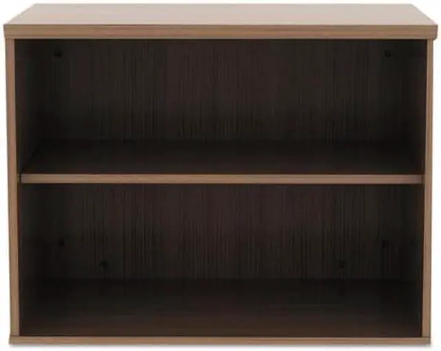Alt view image 9 of 20 - Alera Open Office Low Storage Cabinet Credenza 29 1/2 x 19 1/8x 22 7/8 Walnut LS593020WA