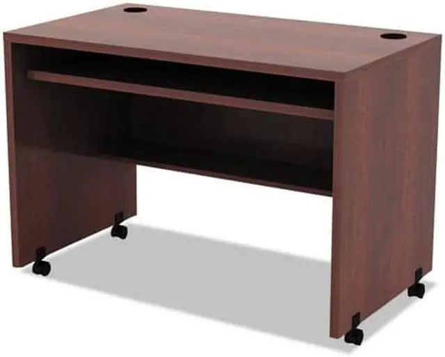 Alt view image 3 of 15 - Alera Valencia Mobile Workstation Desk, 41 3/8 X 23 5/8 X 29 5/8, Med Cherry