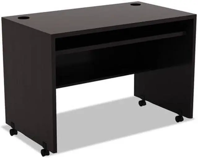 Alt view image 3 of 17 - Alera Valencia Series Mobile Workstation Desk, 41 3/8 X 23 5/8x 29 5/8, Espresso