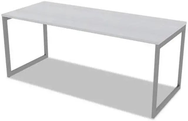 Alt view image 3 of 20 - Alera Open Office Desk Series Adjustable O-Leg Desk Base 30" Deep Silver