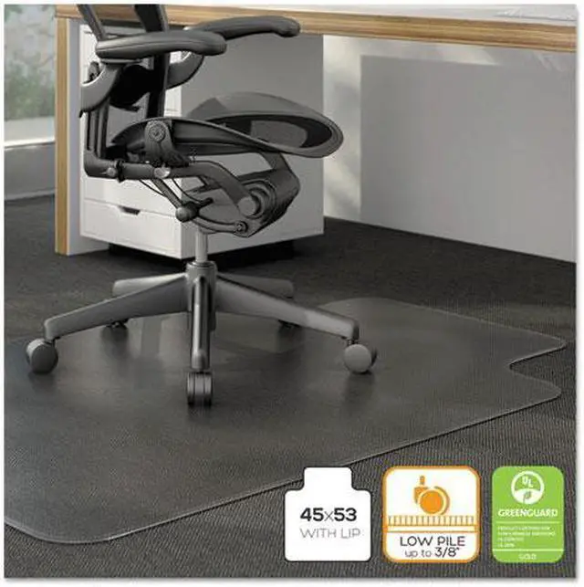 Alt view image 6 of 20 - Alera ALEMAT4553CLPR Studded Chair Mat for Low Pile Carpet, 45 x 53, Clear