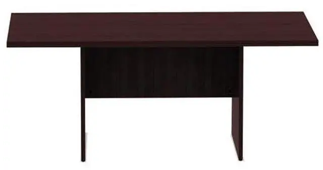 Alt view image 3 of 9 - Alera Valencia Series Conference Table Rectangle 70 7/8wx41 3/8dx29 1/2h Mahogany VA717242MY