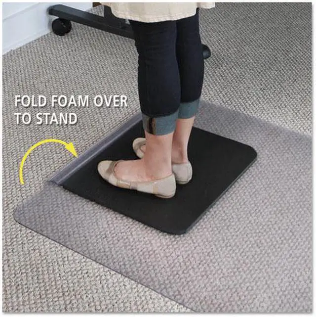 Alt view image 8 of 19 - ES Robbins Sit Stand Mat Carpet or Hard Floors 36 x 53 Clear/Black ESR184612