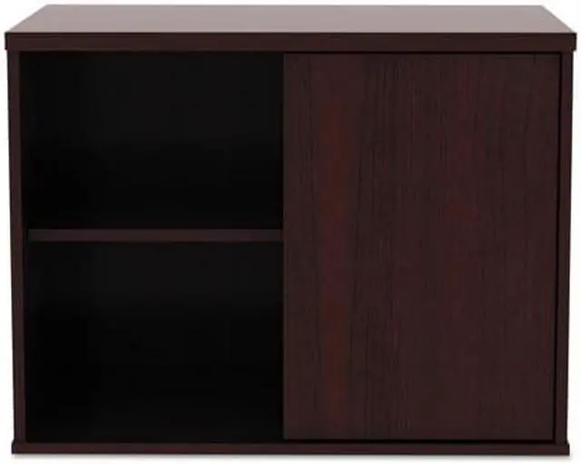 Alt view image 2 of 20 - Alera - LS593020MY - Alera Open Office Low Storage Cab Cred, 29 1/2w x 19 1/8d x 22 7/8h, Mahogany