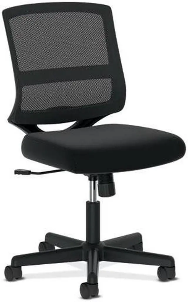 Alt view image 2 of 5 - HON ValuTask Mid-Back Mesh Task Chair, Armless Black Mesh Computer Chair (HVL206)