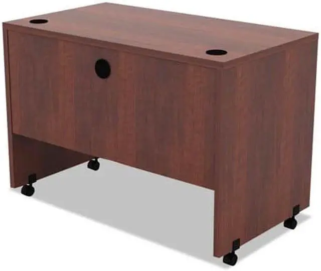 Alt view image 2 of 15 - Alera Valencia Mobile Workstation Desk, 41 3/8 X 23 5/8 X 29 5/8, Med Cherry