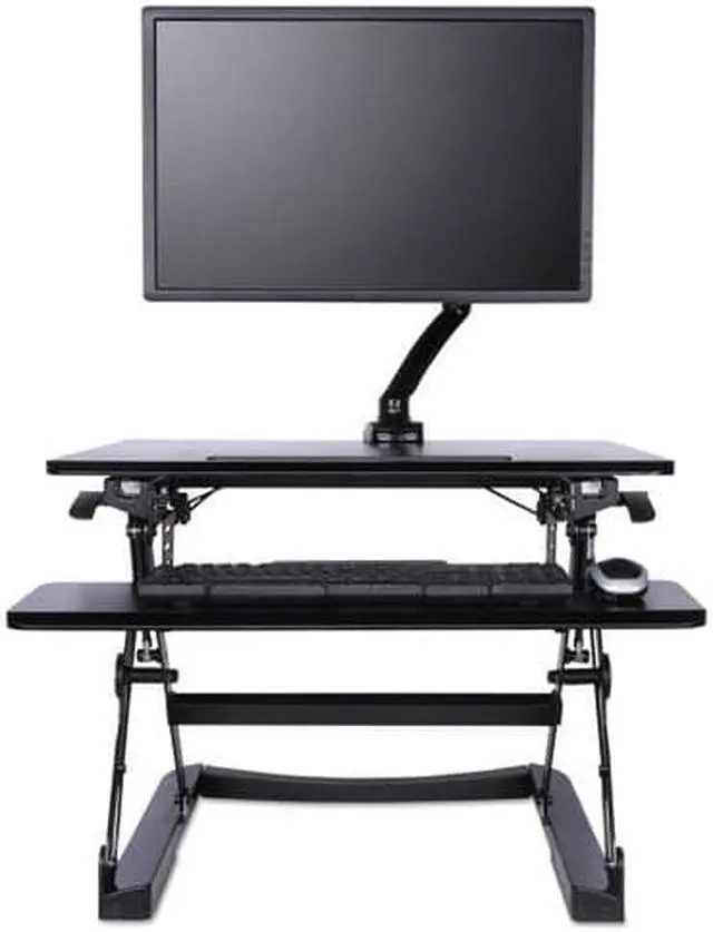 Alt view image 6 of 20 - Alera AdaptivErgo Sit-Stand Lifting Workstation 26 3/4 x 31 x 19 5/8 Black