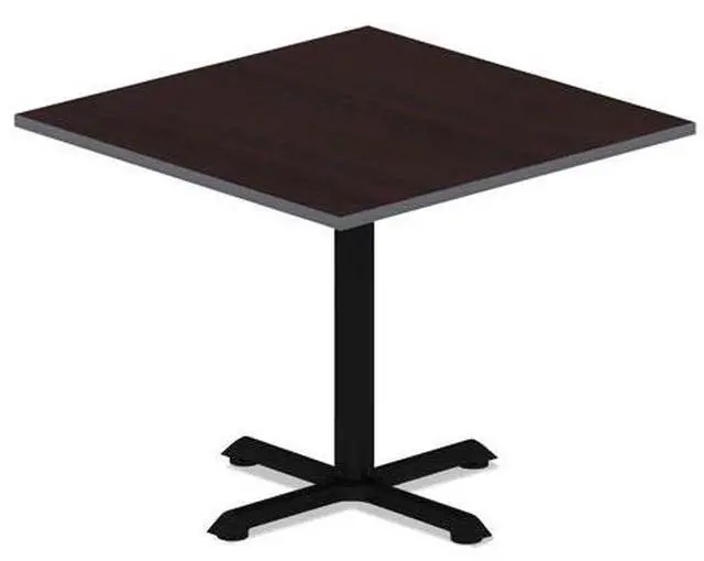 Main image of Reversible Laminate Table Top, Square, 35 1/2 x 35 1/2, Espresso/Walnut