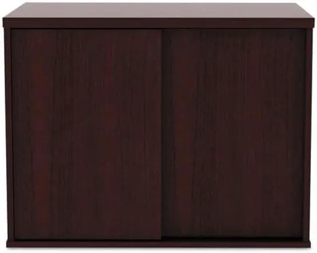Alt view image 5 of 20 - Alera - LS593020MY - Alera Open Office Low Storage Cab Cred, 29 1/2w x 19 1/8d x 22 7/8h, Mahogany